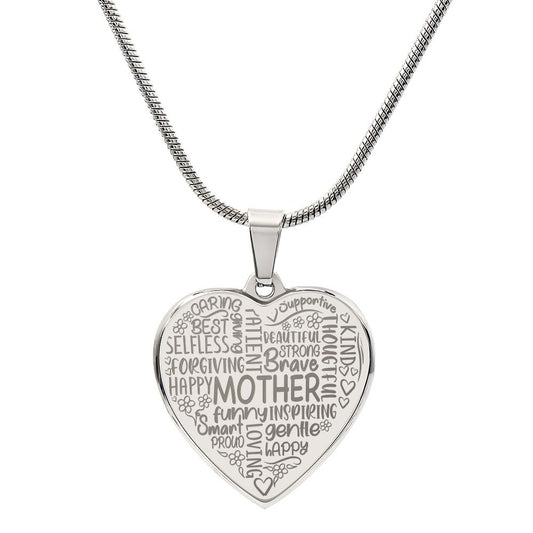 Mom - Heart Pendant - Touching thoughts 1