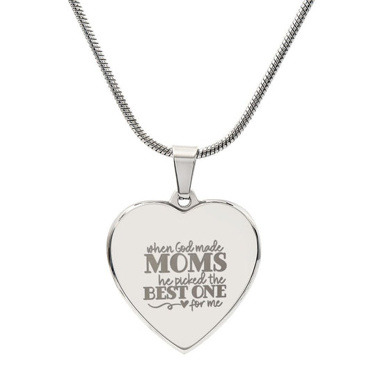 Mom - Heart Pendant - Best one for me