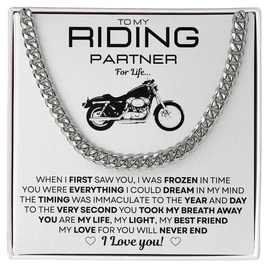 Riding Partner - White - Cuban Link