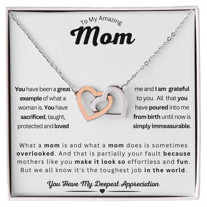 Mom - Interlocking Hearts