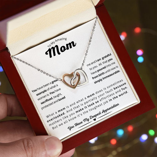 Mom - Interlocking Hearts